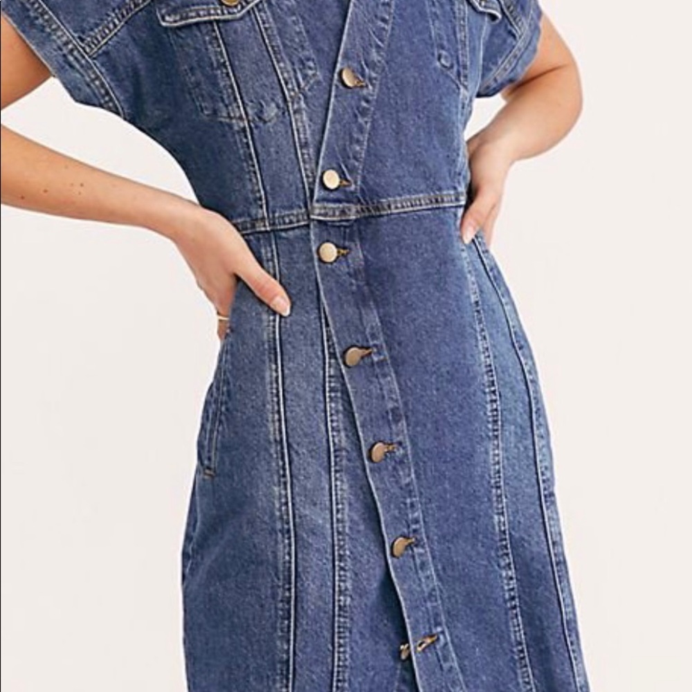 Free People City mini Jean Dress, medium